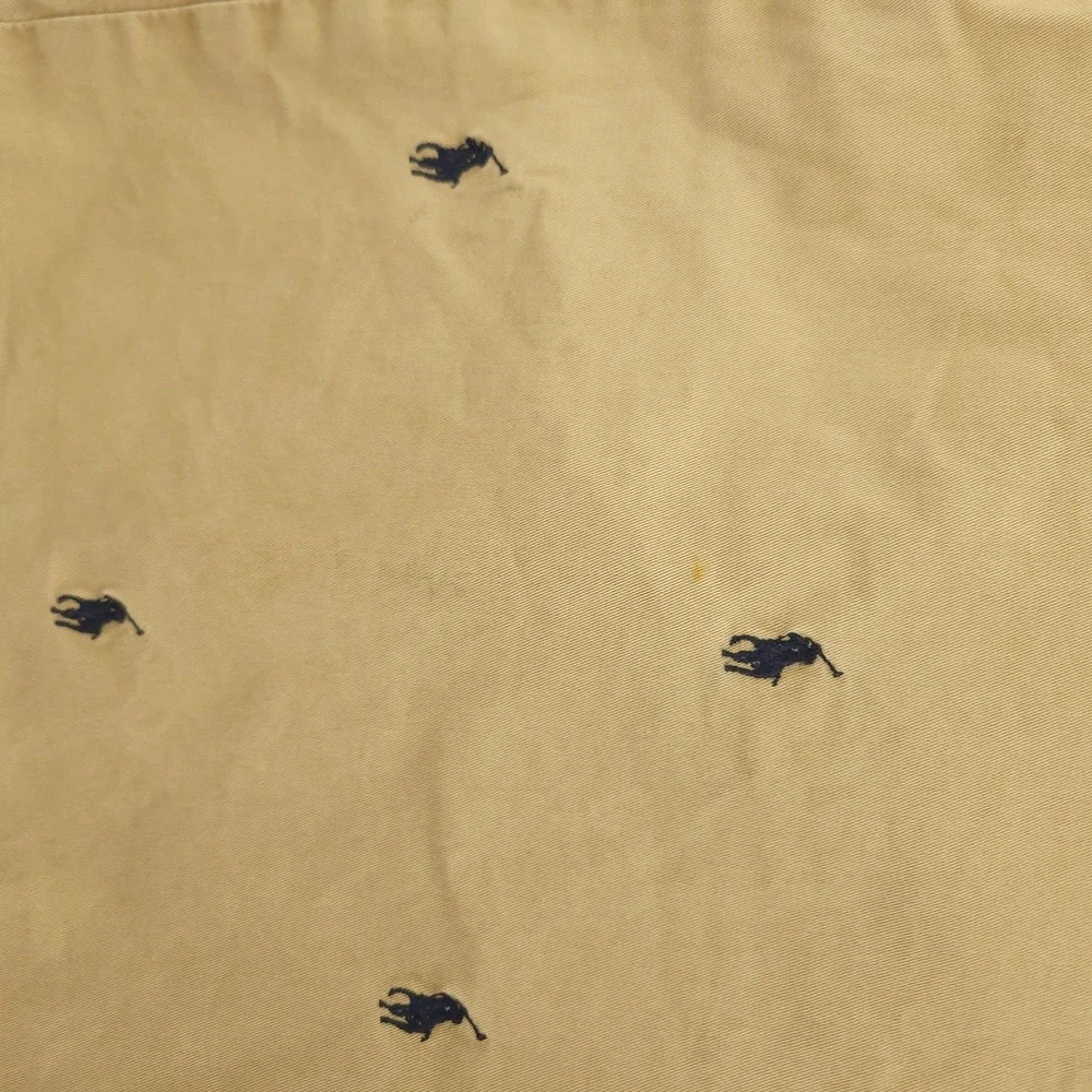 Polo Ralph Lauren Shorts Mens 33 Beige Stretch Chino Embroidered Pony 9
